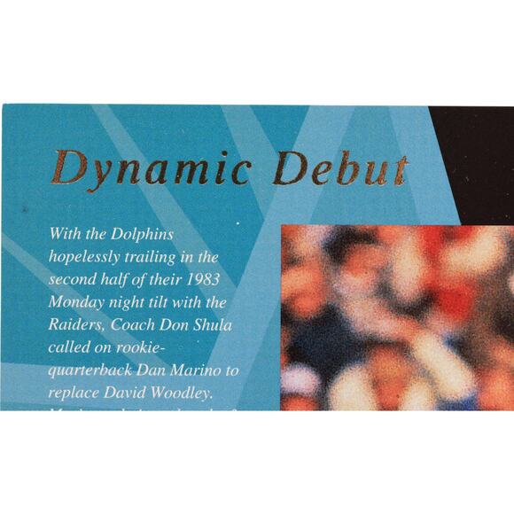 Dan Marino 1996 Upper Deck 5"x7" Meet the Stars Jumbo Cards Miami Dolphins - Picture 11 of 16